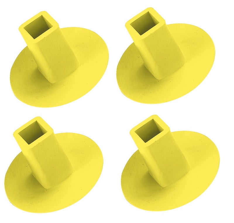 Markwort 4 Pack Ground Receptacle Plugs-Hi Vis (Yellow)